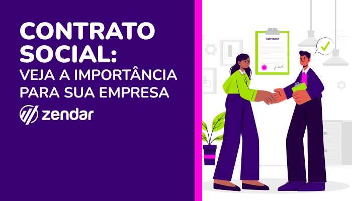 imagem gráfica para capa de blog com texto "contrato social: veja a importancia para sua empresa"