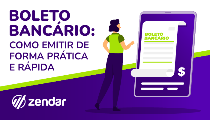 imagem gráfica para capa de blog com texto "boleto bancário: como emitir de forma prática e rápida"